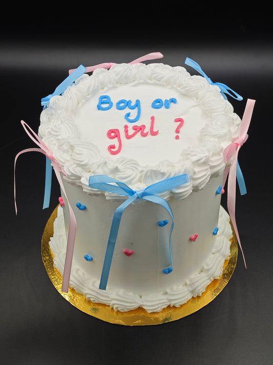 Gâteau de gender reveal party