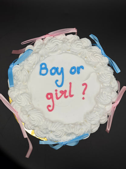 Gâteau de gender reveal party
